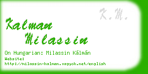 kalman milassin business card
